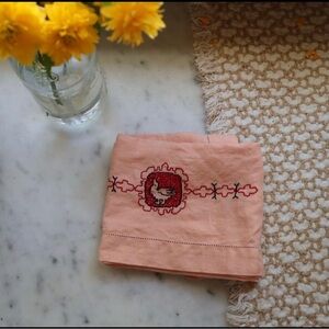 Hand embellished kitchen cloth